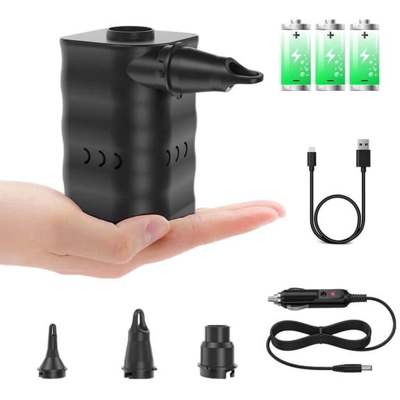 Woowind AP6 Portable Electric Air Pump, 6000mAh, 12V Battery Powered, for Inflatables Pool Air Mattress