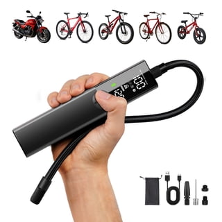 Woowind BP188 Portable Electric Bike Pump Tire Inflator Air Compressor, 120-150 Psi, Schrader Presta Dunlop Valves, for Bicycles
