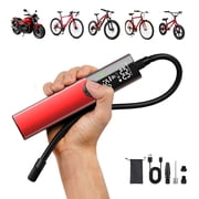 Woowind BP188 Electric Bike Tire Inflator Portable Air Compressor, Schrader Presta Dunlop Valves, 120-150 Psi, for Bicycles