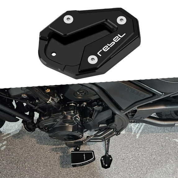 Wooxiu Motorcycle Kickstand pad Fit for Rebel 1100 (2020-2025) CNC Kickstand Side Stand Enlarge Extension Pad rebel 1100 Accessories