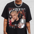 thumbnail image 1 of Wooyoung Ateez Inspired Graphic T-Shirt, Kpop Concert Retro Tee, 1 of 4