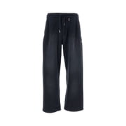 Wooyoungmi Wide-Leg Cotton Drawstring Trousers With Vintage Wash Men's