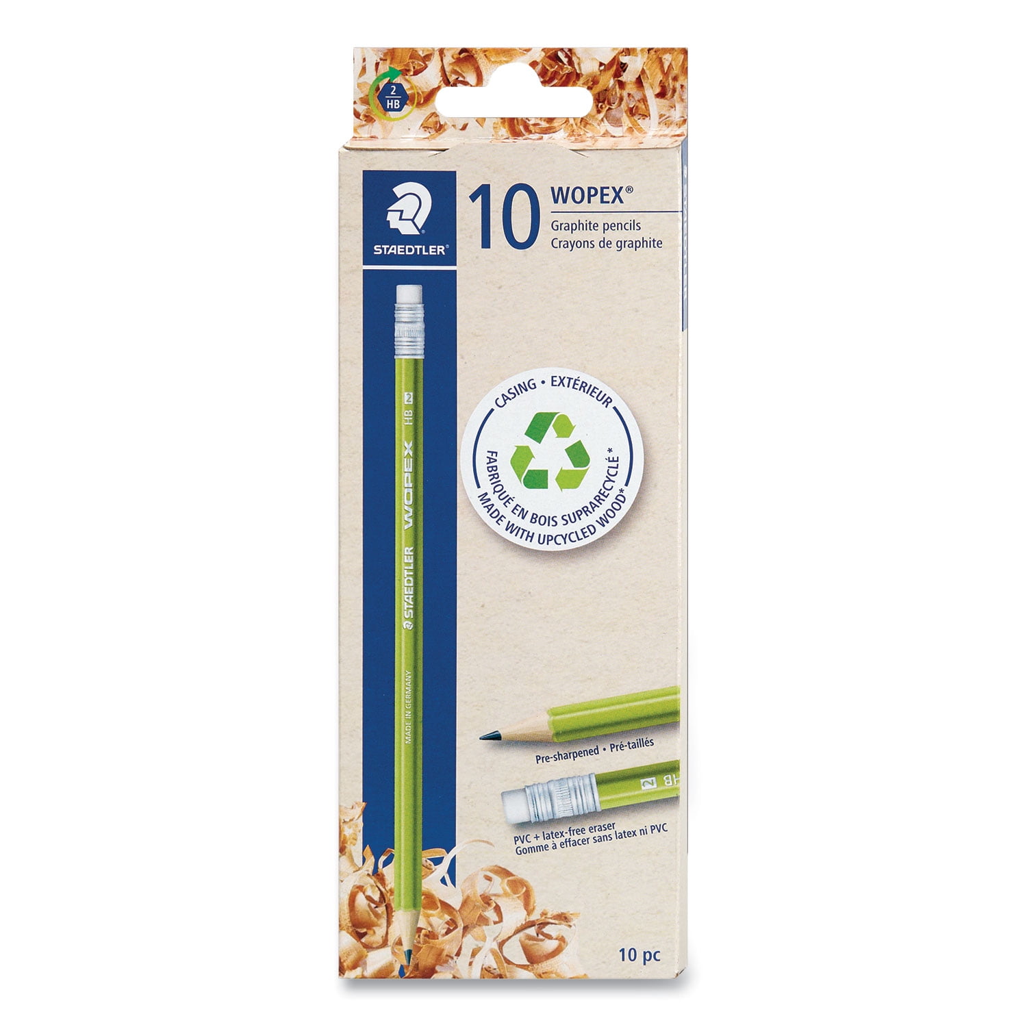 Wopex Extruded Pencil, HB (#2), Black Lead, Green Barrel, 10/Pack Wopex Extruded Pencil, HB (#2), Black Lead, Green Barrel, 10/Pack