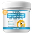 thumbnail image 1 of Worafy Pet Dental Finger Wipes, 50 Count Grooming Wipes for Dogs & Cats, Teeth Cleaning, Ear Care and Eye Cleaning, 1 of 7