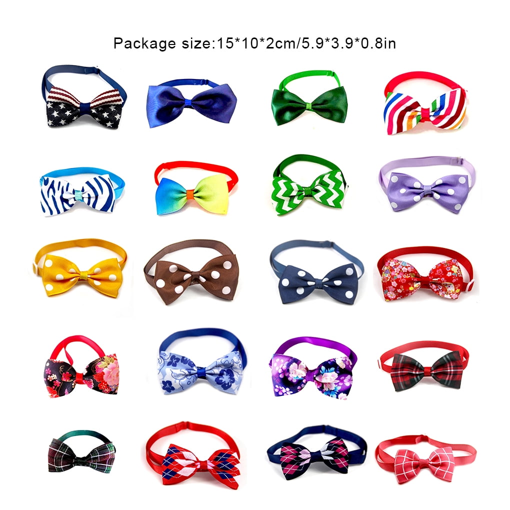 Worallymy 1 PC Pet Dog Bow Tie Collar Single Bow Knot Pet Adjustable