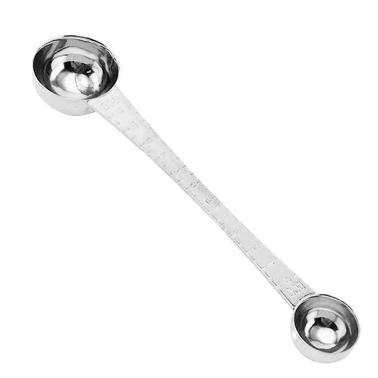 Worallymy Dual Side Ruler Measuring Spoons Stainless Steel 1 Teaspoon 1  Tablespoon Protein Powder Scoop