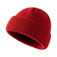 thumbnail image 1 of Worallymy Knitted Beanie Hat Elastic Soft Winter Unisex Outdoor Sports Hiking Camping Snow Ski Thermal Cap Casual Headwear Women Man Dark Red, 1 of 10