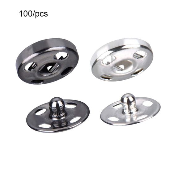 Worallymy Metal Snap Buttons Rustproof Crafting Snap Fastener DIY Sewing Knitting Press Studs