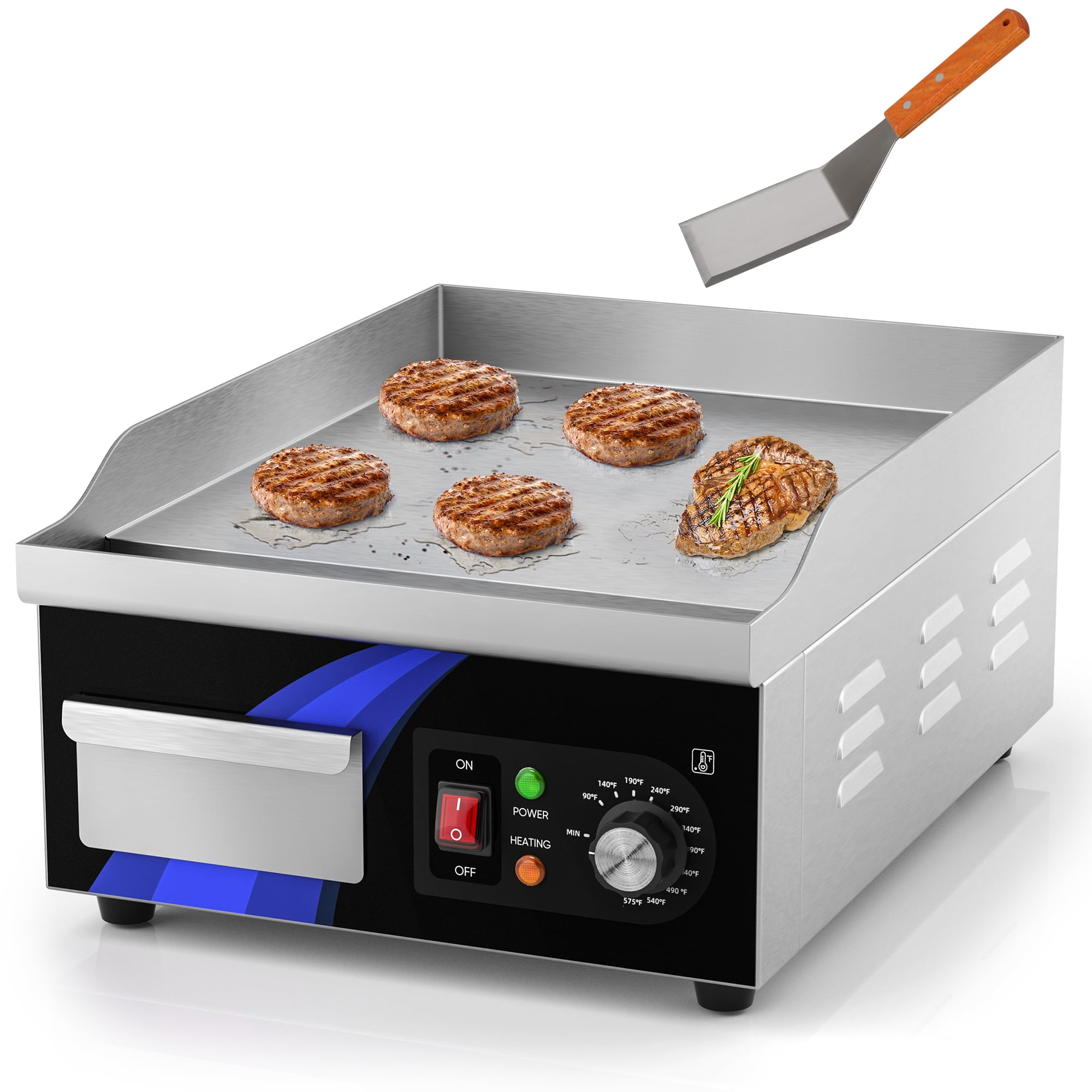 Worcest Electric Griddle 120V 1800W NonStick Countertop