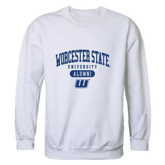 Worcester State University Lancers Alumni Fleece Sweatshirt, White - Small