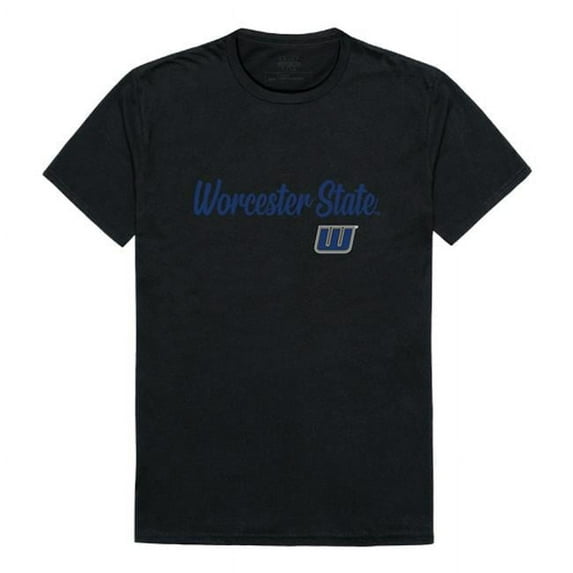Worcester State University Lancers Script T-Shirt, Black - Medium