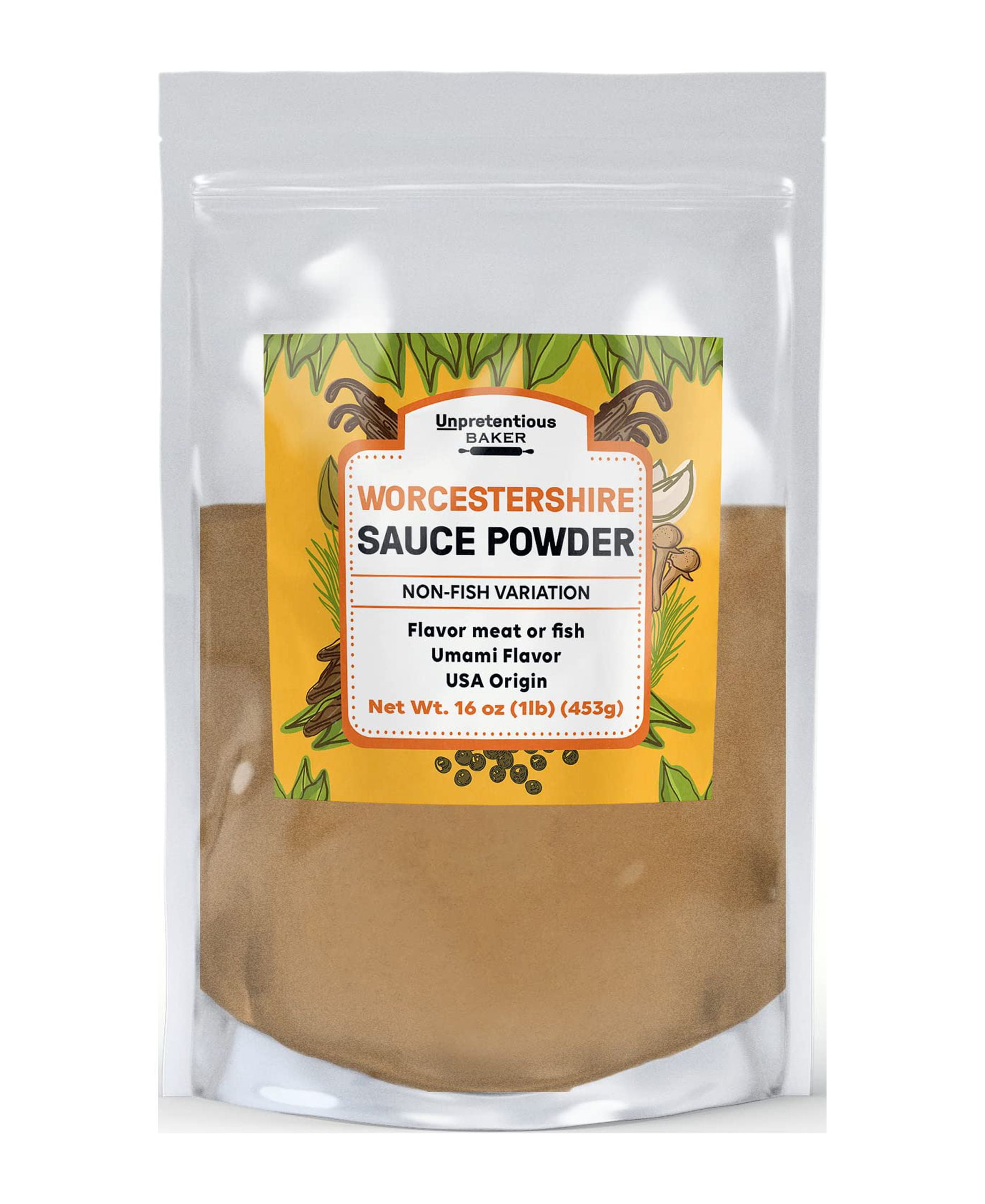 Worcestershire Sauce Powder By Unpretentious Baker, 1Lb, Marinades