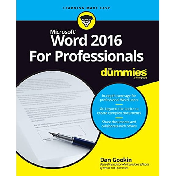 Pre-Owned Word 2016 for Professionals for Dummies (Paperback) 1119286042 9781119286042