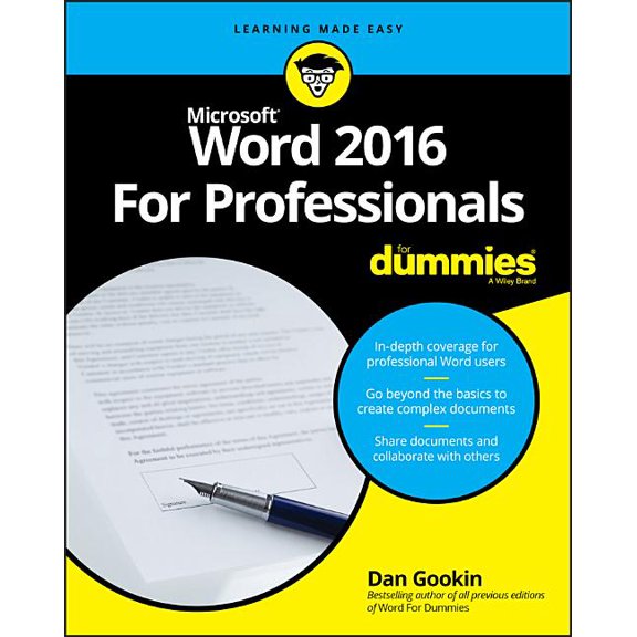 Pre-Owned Word 2016 for Professionals for Dummies (Paperback) 1119286042 9781119286042