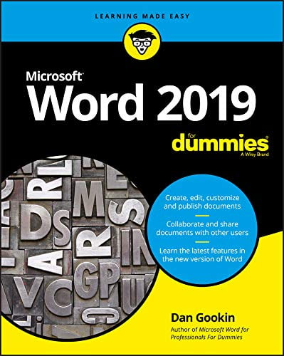 Pre-Owned Word 2019 For Dummies Paperback Dan Gookin