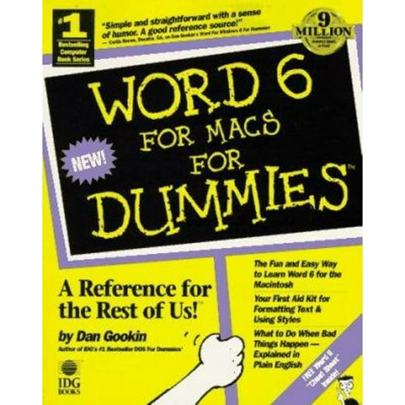 Pre-Owned Word 6 for Macs for Dummies 1568841906 (Paperback - Used)