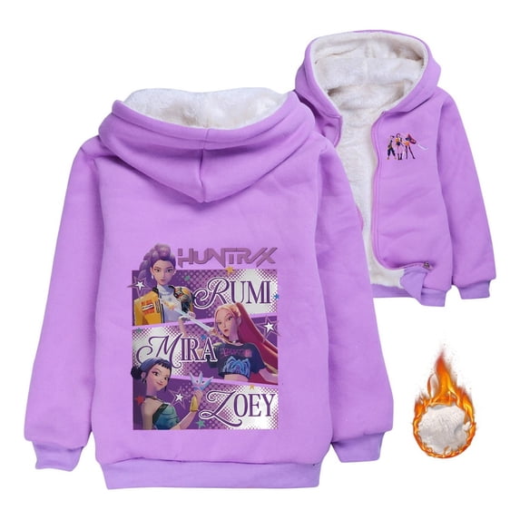 KPOP Huntrix Kids Hoodie – Cotton Anime Pullover Sweatshirt For Boys & Girls (Rumi, Mira, Zoey)