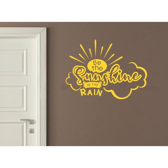 Word Art for Walls Kids Wall Decal Stickers Be Sunshine In The Rain 23x17-Inch Yellow