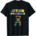 thumbnail image 1 of Word Cloud Puzzle Ribbon Inspirational Autism Awareness Gift T-Shirt, 1 of 4