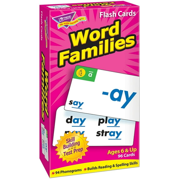 Word Families Skill Drill Flash Cards | Bundle of 2 Each