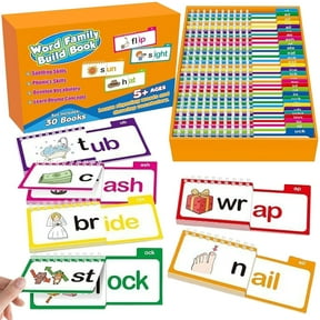 Word Family Flip Books, 30 Read and Rhyme Flip Books, Read and Rhyme Flip Activity Book, Word Families Flash Cards, ABC Vocabulary Flash Cards, Educational Reading Games