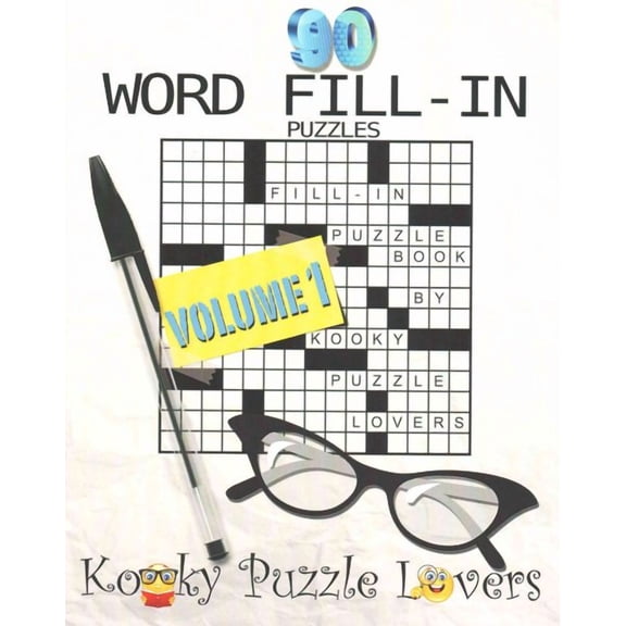 Word Fill-In Puzzle Book, 90 Puzzles: Volume 1 (Paperback)(Large Print)