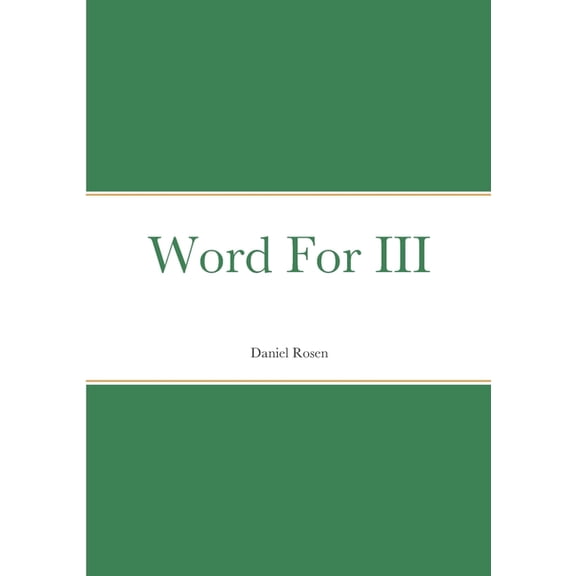 Word For III, (Paperback)