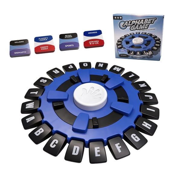 Word Game Family Board Games for Kids & Adults, 24 Letters Pressing Games, Fast-Paced Family Board Game for Learning Party Interactive, Blue
