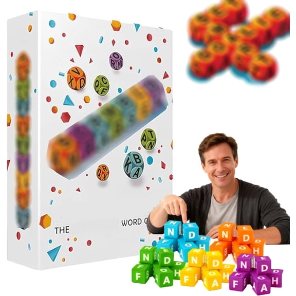 Word Game, Game Fast-Paced Word Party Game, Brain Exercise Party Game, Fast-Paced Brain Workout, for 1-5 Players (1set)