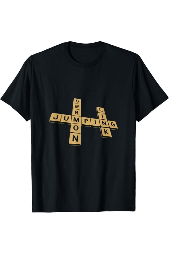 Word Game Tiles T-Shirt men and women can wear, black, white, gifts