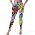 thumbnail image 1 of Word Graffiti Street Art Leggings With Pockets Letter Print Pattern Yoga Pants High Waist Fitness Yoga Legging Sweet Elastic, 1 of 6