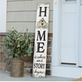 thumbnail image 1 of My Word! Home is Where Our Story Begins Porch Board Welcome Sign & Porch Leaner for Front Porch Deck Patio or Wall - Indoor Outdoor Farmhouse Rustic Vertical Home Decor 8"x46.5", 1 of 5