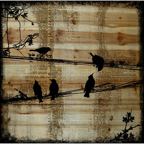 "Word Keepers" Painting Print on Natural Pine Wood