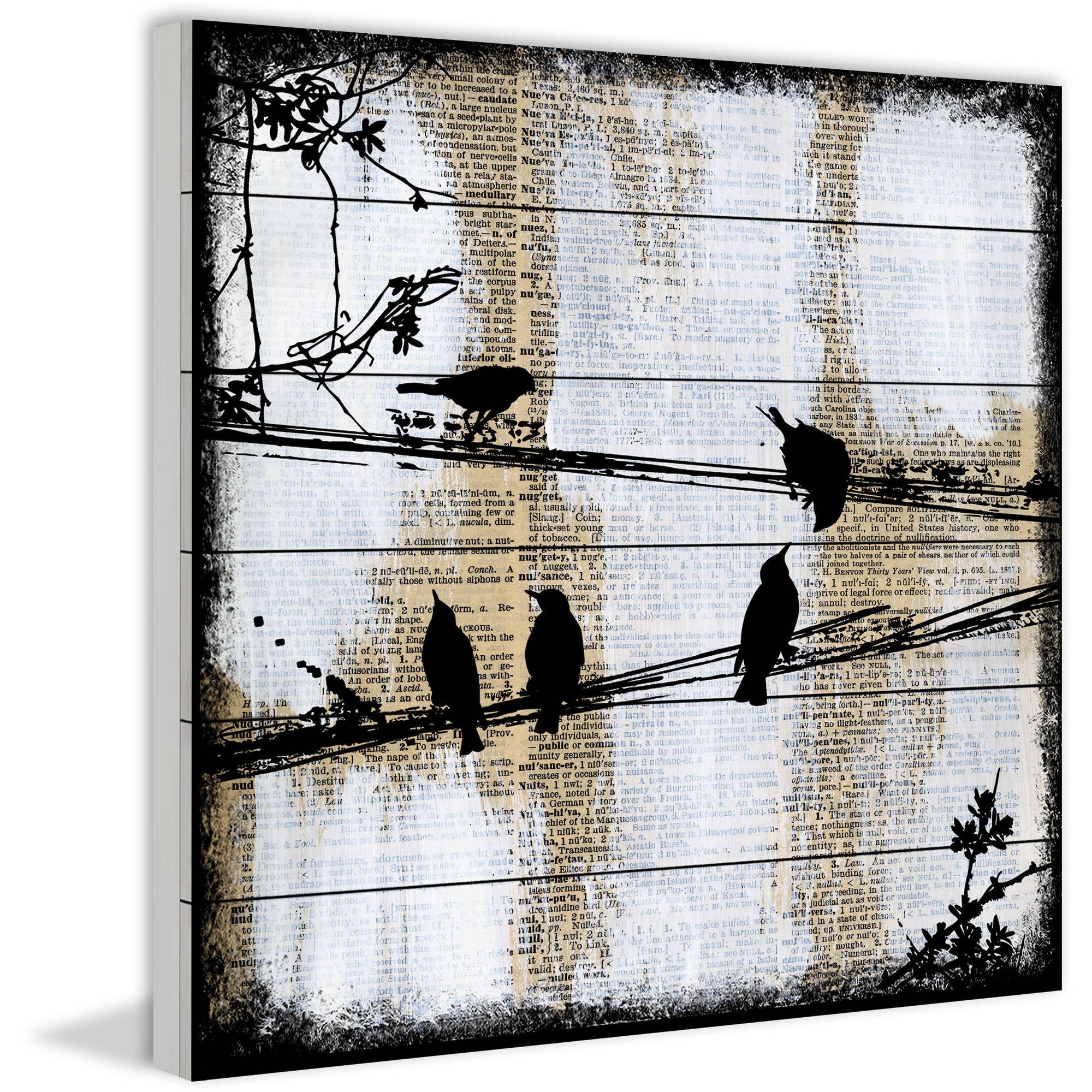 "Word Keepers" Painting Print on White Wood