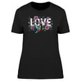 thumbnail image 1 of Word Love With Flowers And Bird T-Shirt Women -Image by Shutterstock, Female XX-Large, 1 of 2