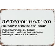 Word Meaning Determination Definition Retro Aluminum Sign 8x12 for Home Office School Classroom Decor
