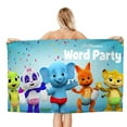 thumbnail image 1 of Word Party Gifts Beach Towel for Women Girl Birthday Inspired Fan Bath Outdoor Music Lover, 1 of 6