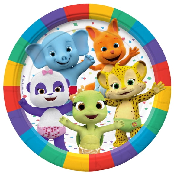 Word Party Plates 7in - Word Party Birthday Supplies 16 Count