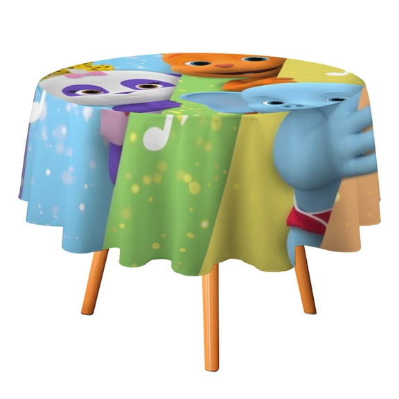 Word Party-Theme Round tablecloth has an iconic print, fits most tables, and is easy to care for perfect gifts for fans friends and family.diameter60''(152cm)