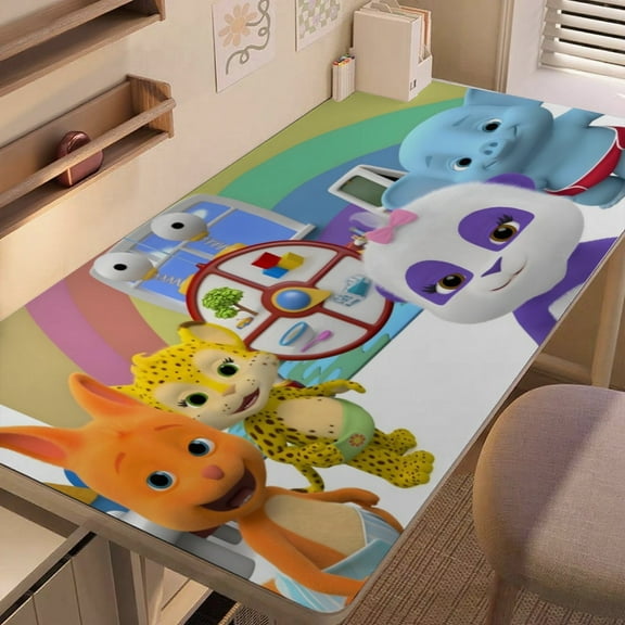 Word Party-themed extra-large Non-Slip Base leather Desk Table matversatile for computer desks, dining tables, and more.12"x24"(30X60cm