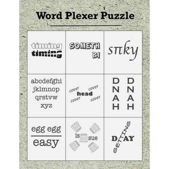 Word Plexer Puzzle: Rebus Puzzles Word Phrase Games Teasers Book Large Print (Paperback) by Sophia Zamora