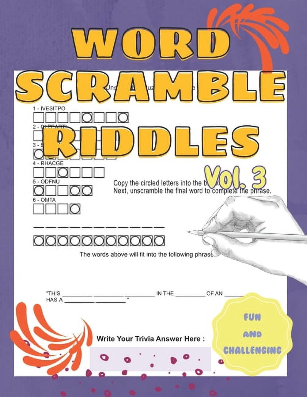 Scramble Riddle Word Scramble Activity Book: Fun and Challenging Word Scramble Riddles ...