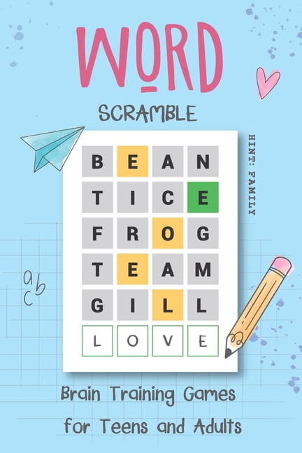 Word Scramble Brain Training Games for Teens and Adults: Activity