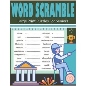 Word Scramble Large Print Puzzles For Seniors: Fun And Challenging Word Scramble Puzzles (Paperback)