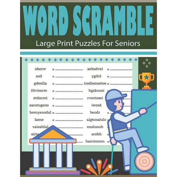 Word Scramble Large Print Puzzles For Seniors: Fun And Challenging Word Scramble Puzzles (Paperback)
