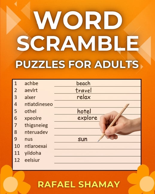 Word Scramble Puzzle Book for Adults: Large Print Word Jumbles for Fun ...