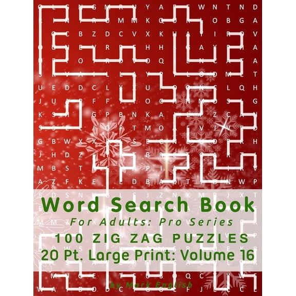 Word Search Book For Adults: Pro Series, 100 Zig Zag Puzzles, 20 Pt. Large Print, Vol. 16