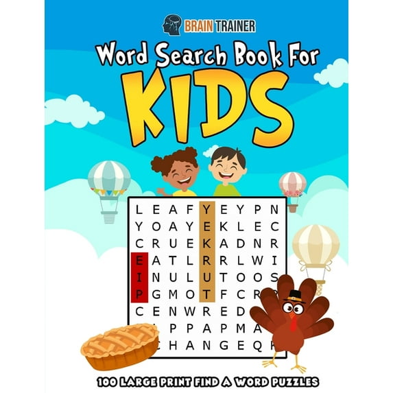 Word Search Book For Kids - 100 Large Print Find A Word Puzzles (Paperback)(Large Print)