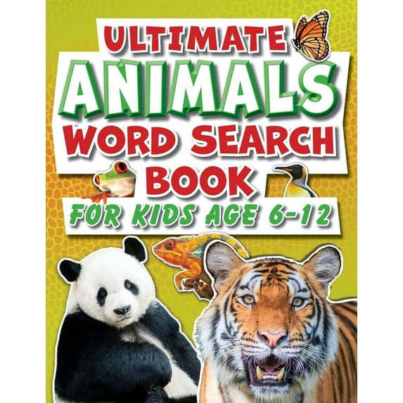 Word Search Book For Kids 6-12 Ultimate Animals: Fun Facts Puzzle Activity Book For Primary School Children (Paperback)(Large Print)