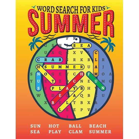 Word Search Book for Kids 8-12: Word Find Book for Kids, Summer Word Search Book for Children, Word Puzzle Book for Kids, (Paperback)